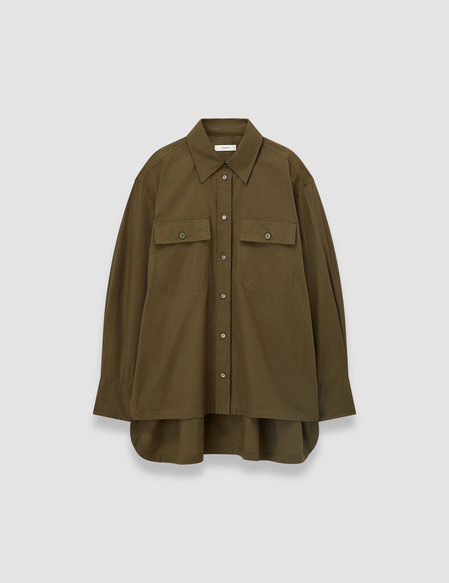 Green Ranya Poplin Cotton Shirt - Joseph