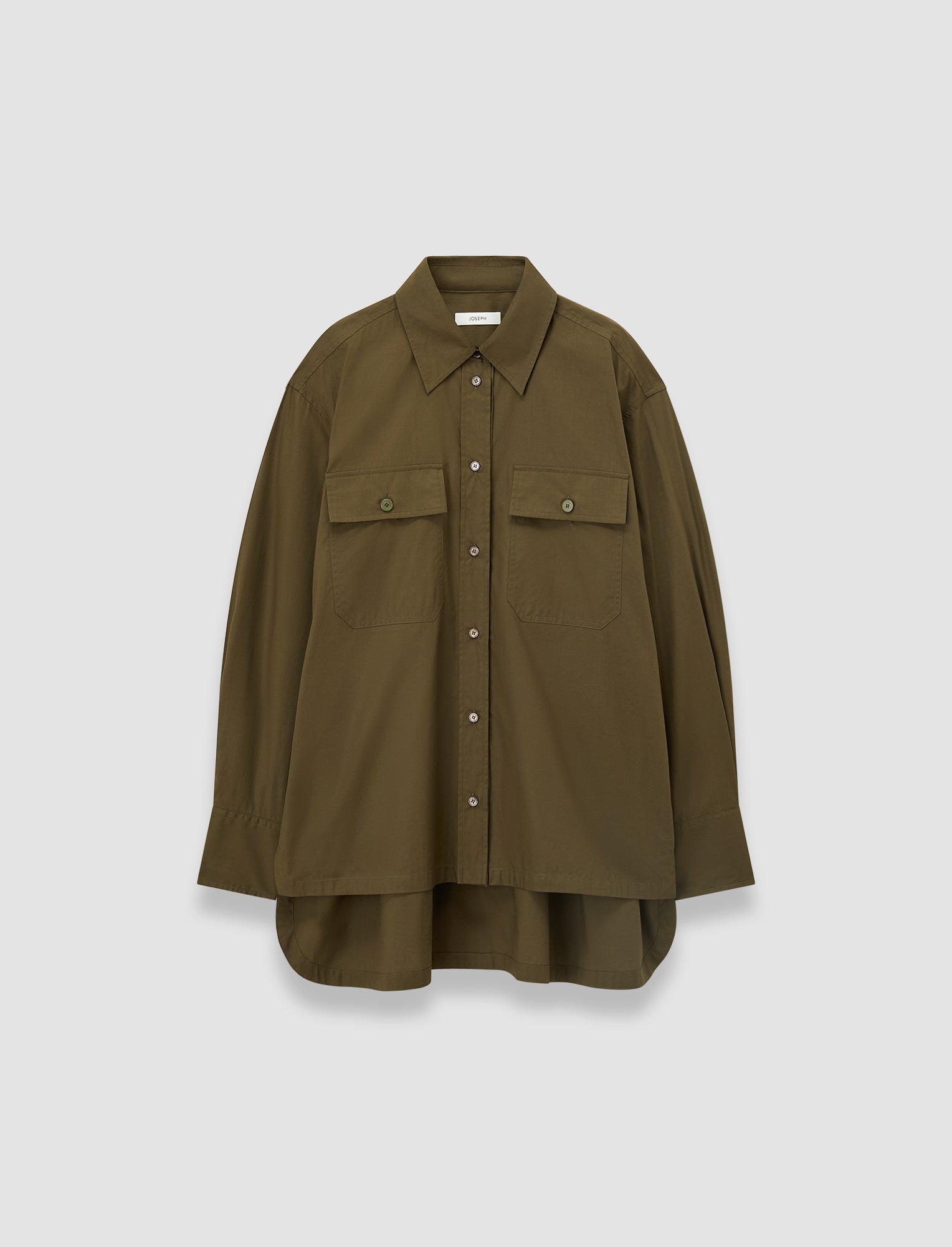 vert-chemise-ranya-en-popeline-de-coton-JOSEPH