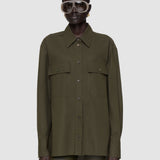 Green Ranya Poplin Cotton Shirt - Joseph