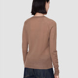 Brown Reem Cashair Henley Top - Joseph