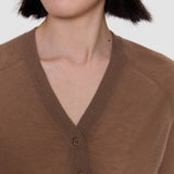 Brown Reem Cashair Henley Top - Joseph