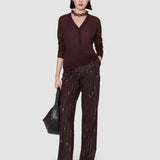 Purple Reem Cashair Henley Top - Joseph