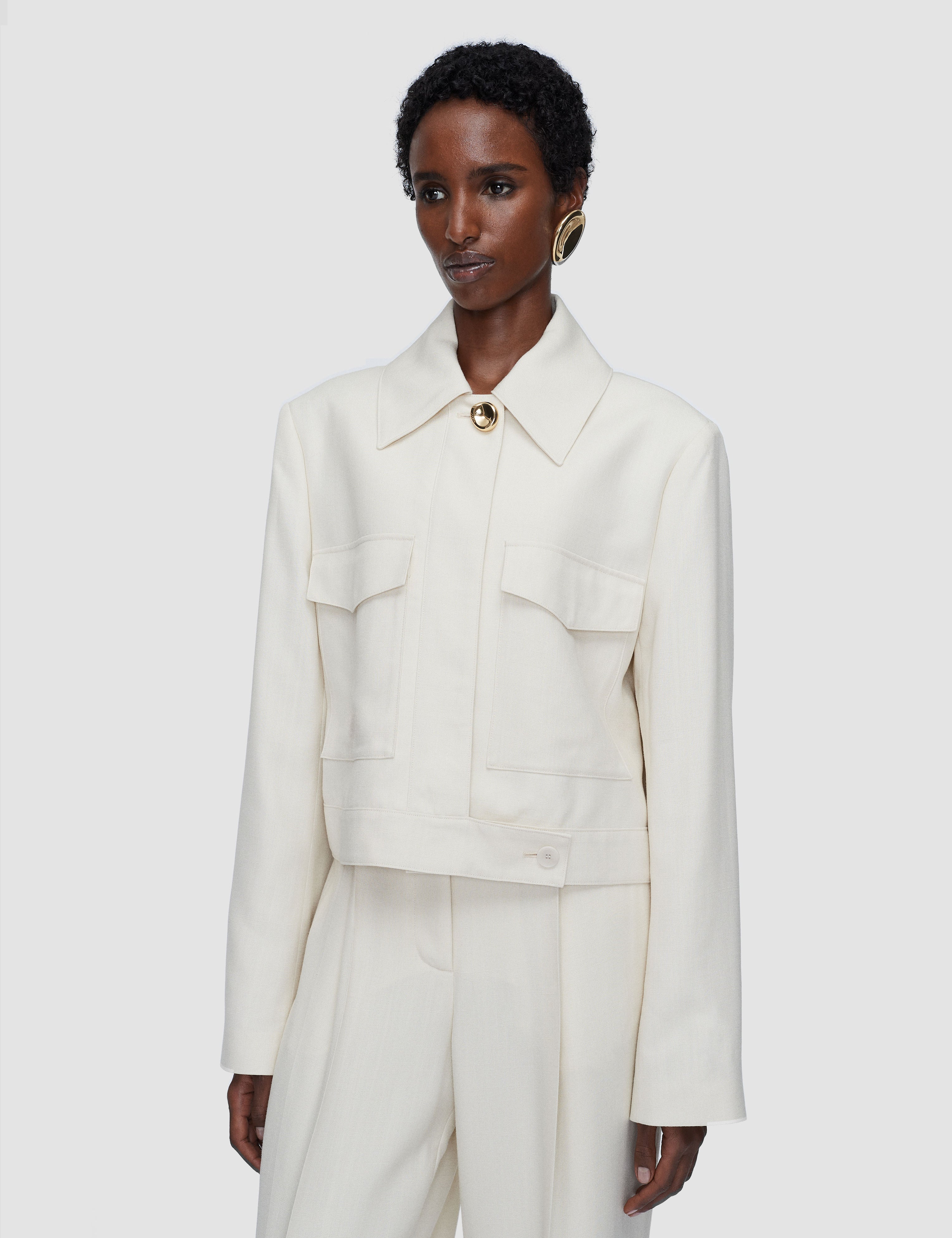 White Renoir Viscose Tailoring Jacket - Joseph