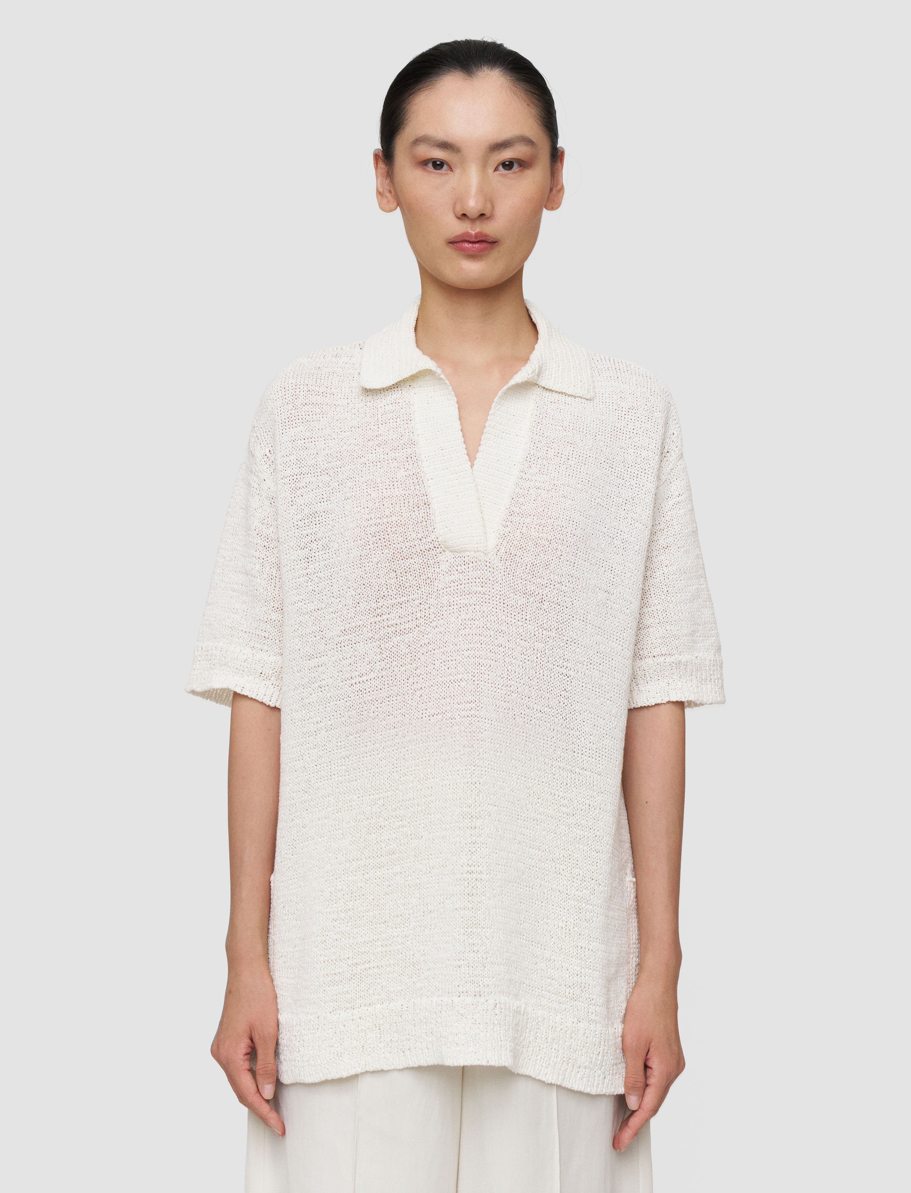 blanc-polo-rian-en-maille-de-coton-JOSEPH