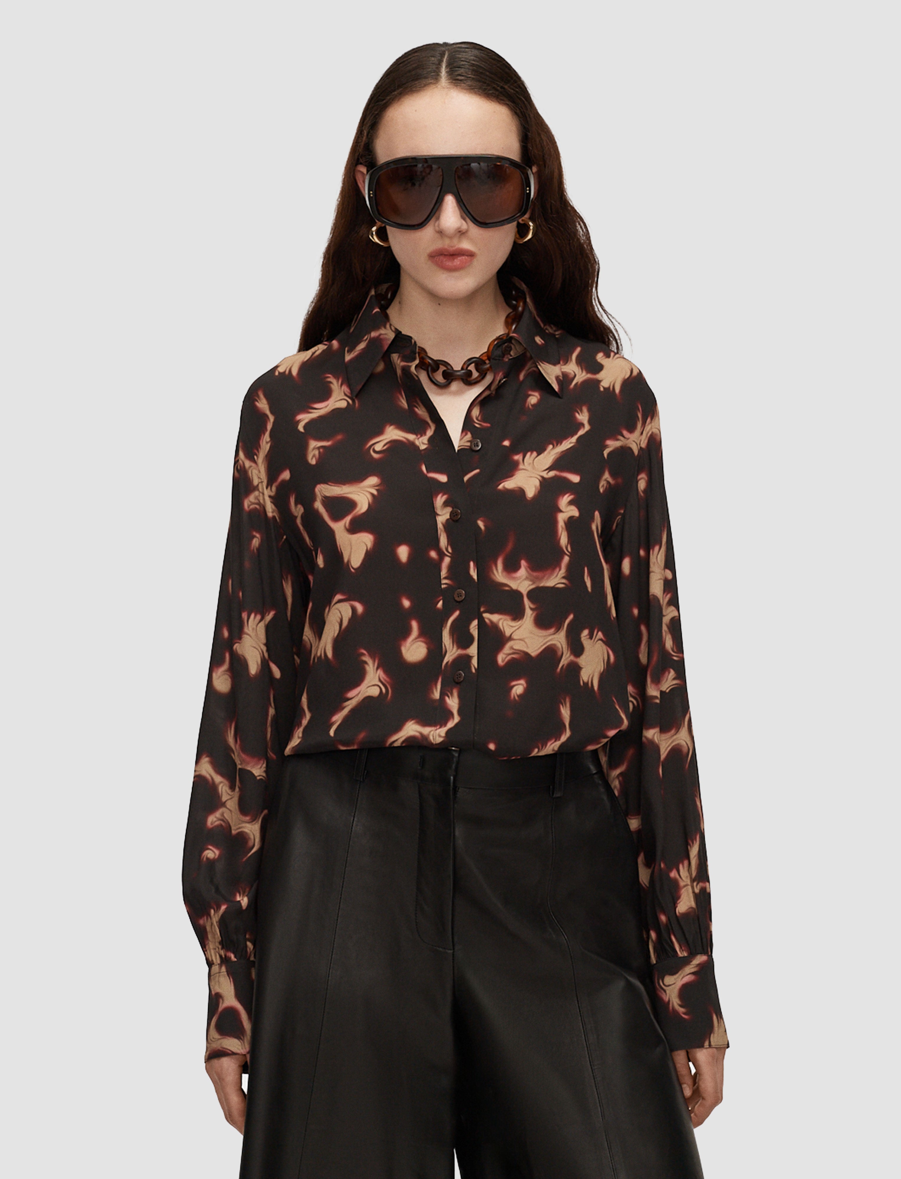 brown-rieu-tortoiseshell-crepe-blouse-JOSEPH
