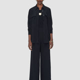 Black Rihani Crepe de Soie Silk Trousers - Joseph