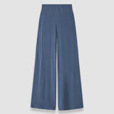 Blue Rihani Crepe de Soie Silk Trousers - Joseph
