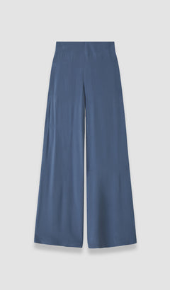Blue Rihani Crepe de Soie Silk Trousers - Joseph