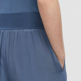 Blue Rihani Crepe de Soie Silk Trousers - Joseph