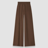 Brown Rihani Crepe de Soie Silk Trousers - Joseph