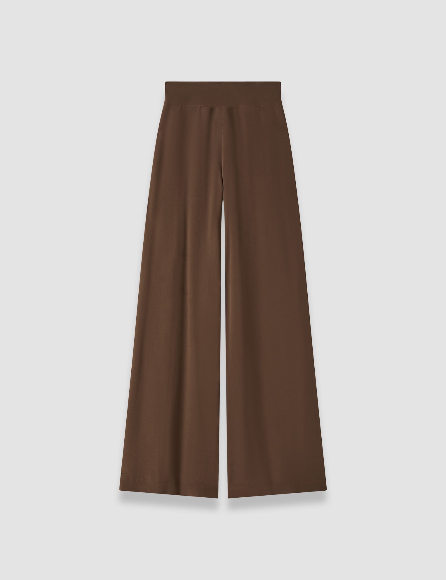 Brown Rihani Crepe de Soie Silk Trousers - Joseph