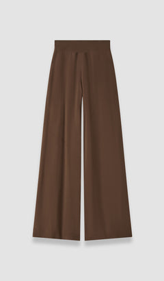Brown Rihani Crepe de Soie Silk Trousers - Joseph