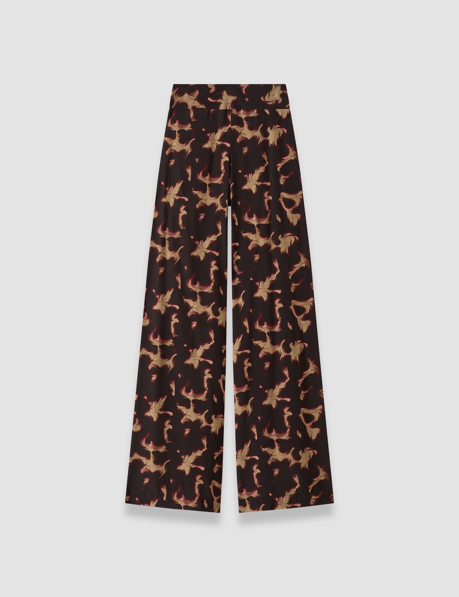 Brown Rihani Tortoiseshell Crepe Trousers - Joseph