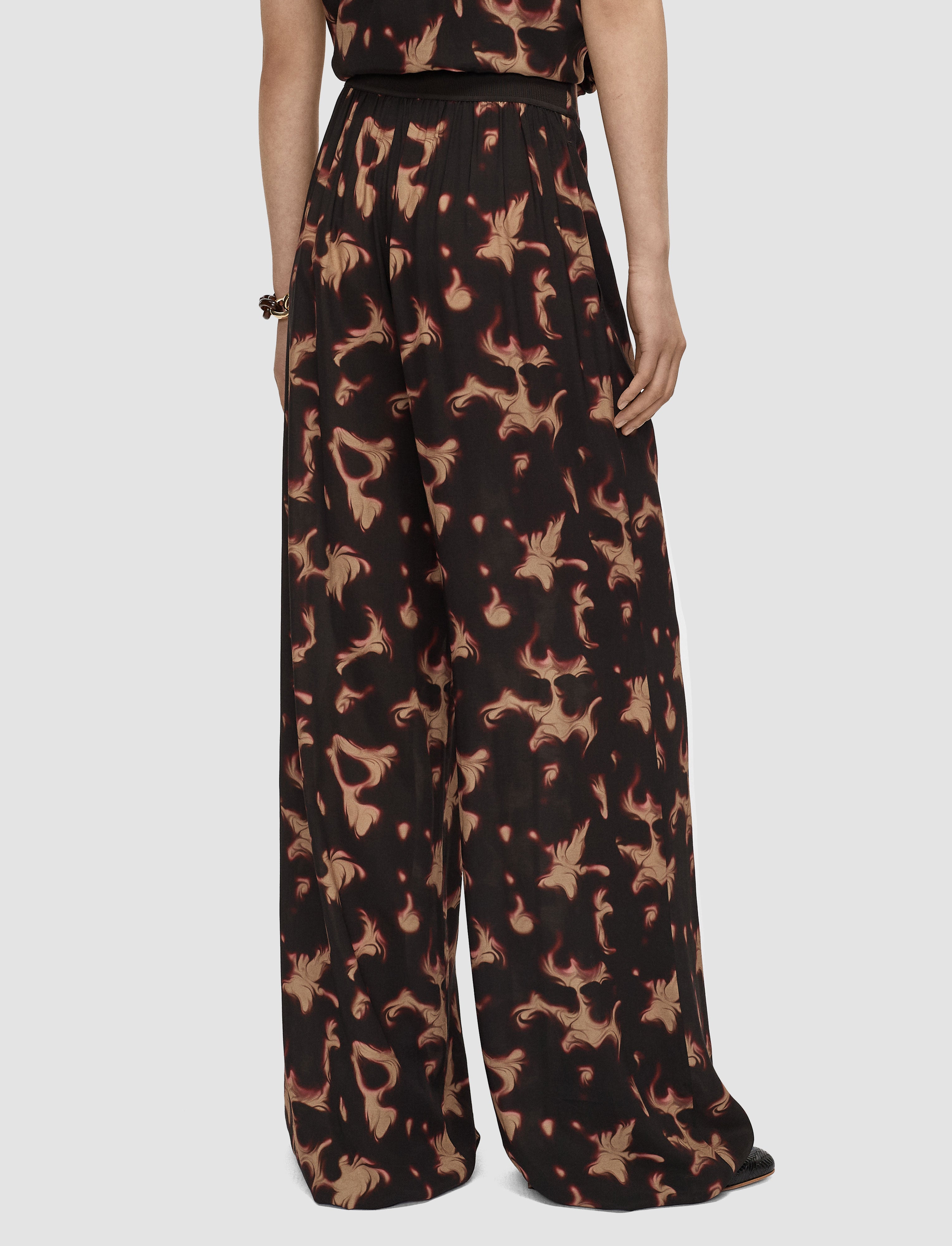 brown-rihani-tortoiseshell-crepe-trousers-JOSEPH