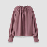 Purple Rina Crepe de Chine Silk Blouse - Joseph