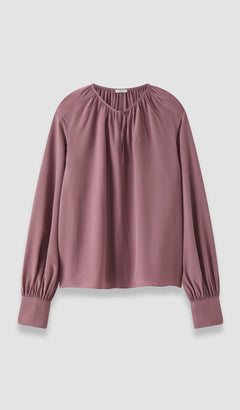 Purple Rina Crepe de Chine Silk Blouse - Joseph