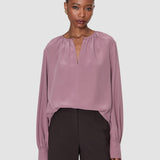 Purple Rina Crepe de Chine Silk Blouse - Joseph