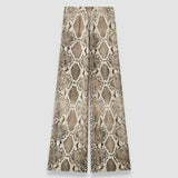 Brown Rita Naia Twill Snake Trousers - Joseph