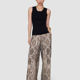 Brown Rita Naia Twill Snake Trousers - Joseph