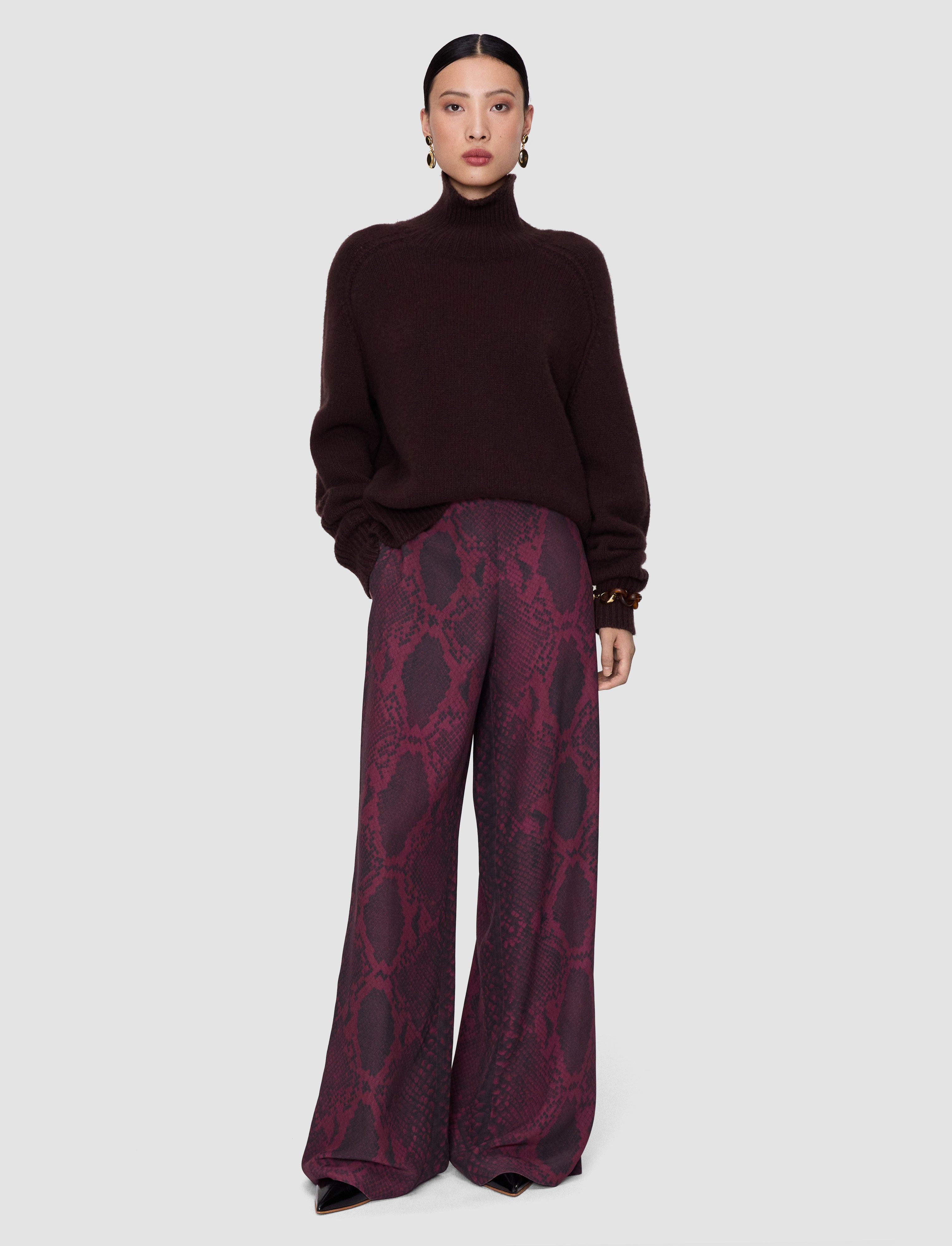 purple-rita-naia-twill-snake-trousers-JOSEPH