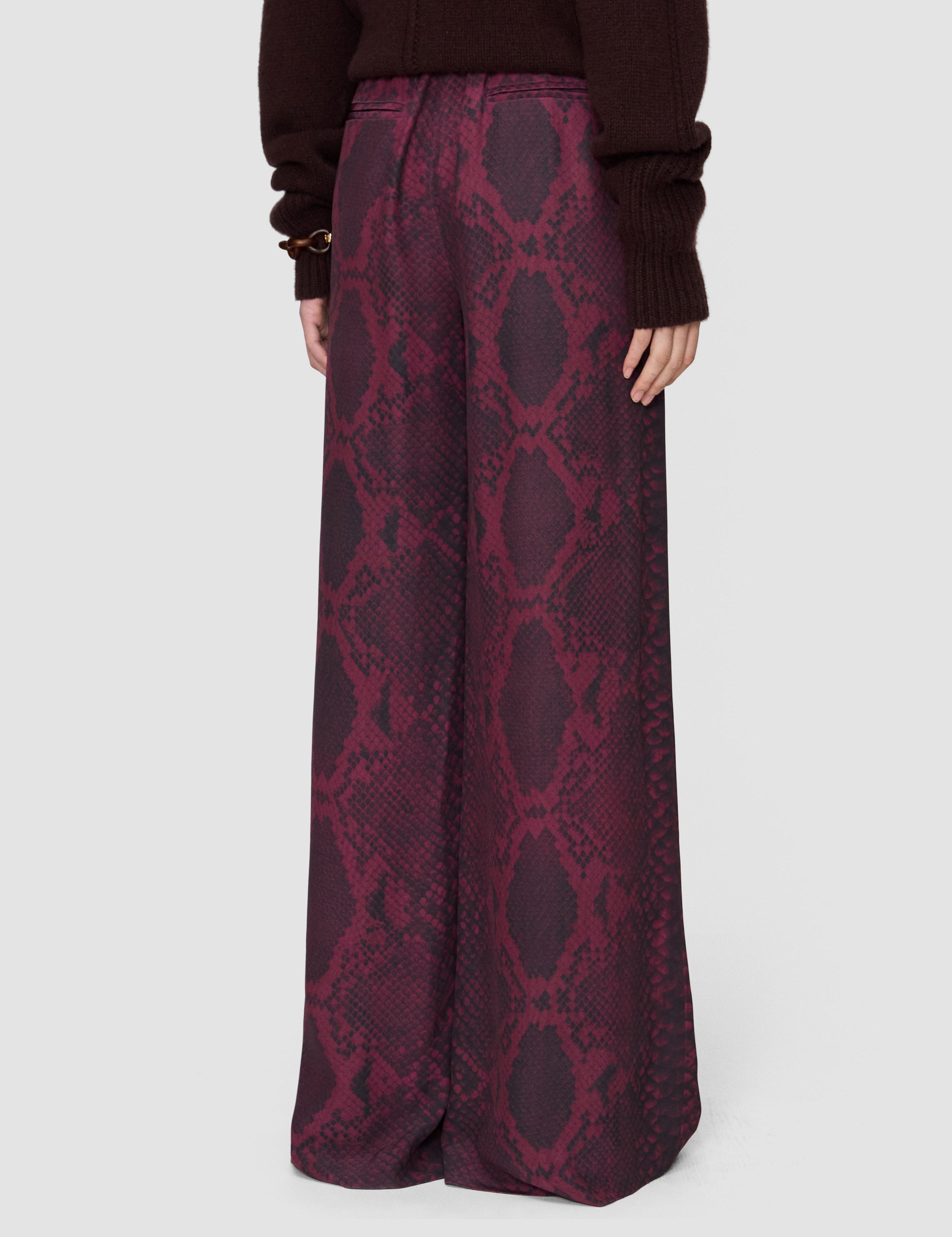 Purple Rita Naia Twill Snake Trousers - Joseph