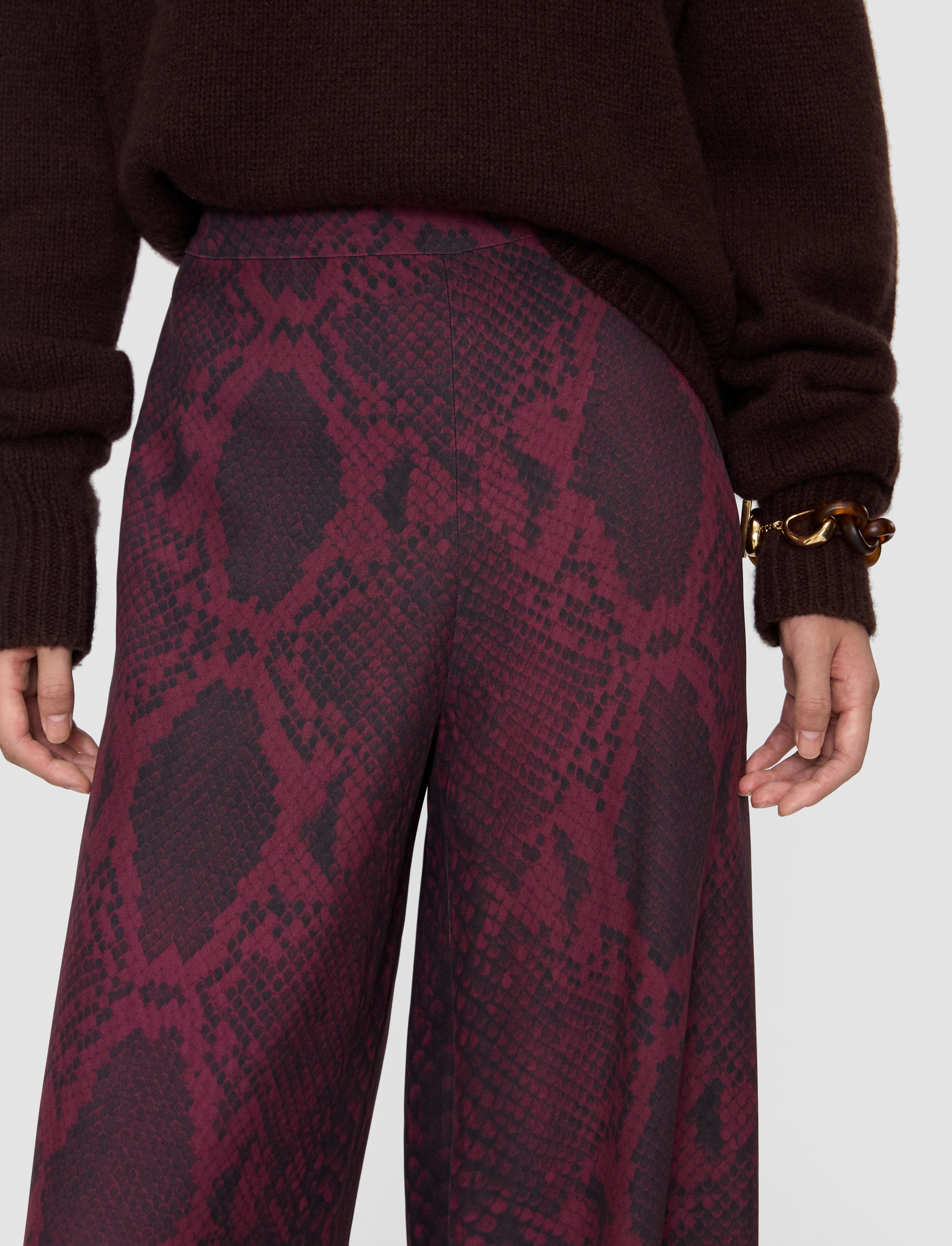 purple-rita-naia-twill-snake-trousers-JOSEPH