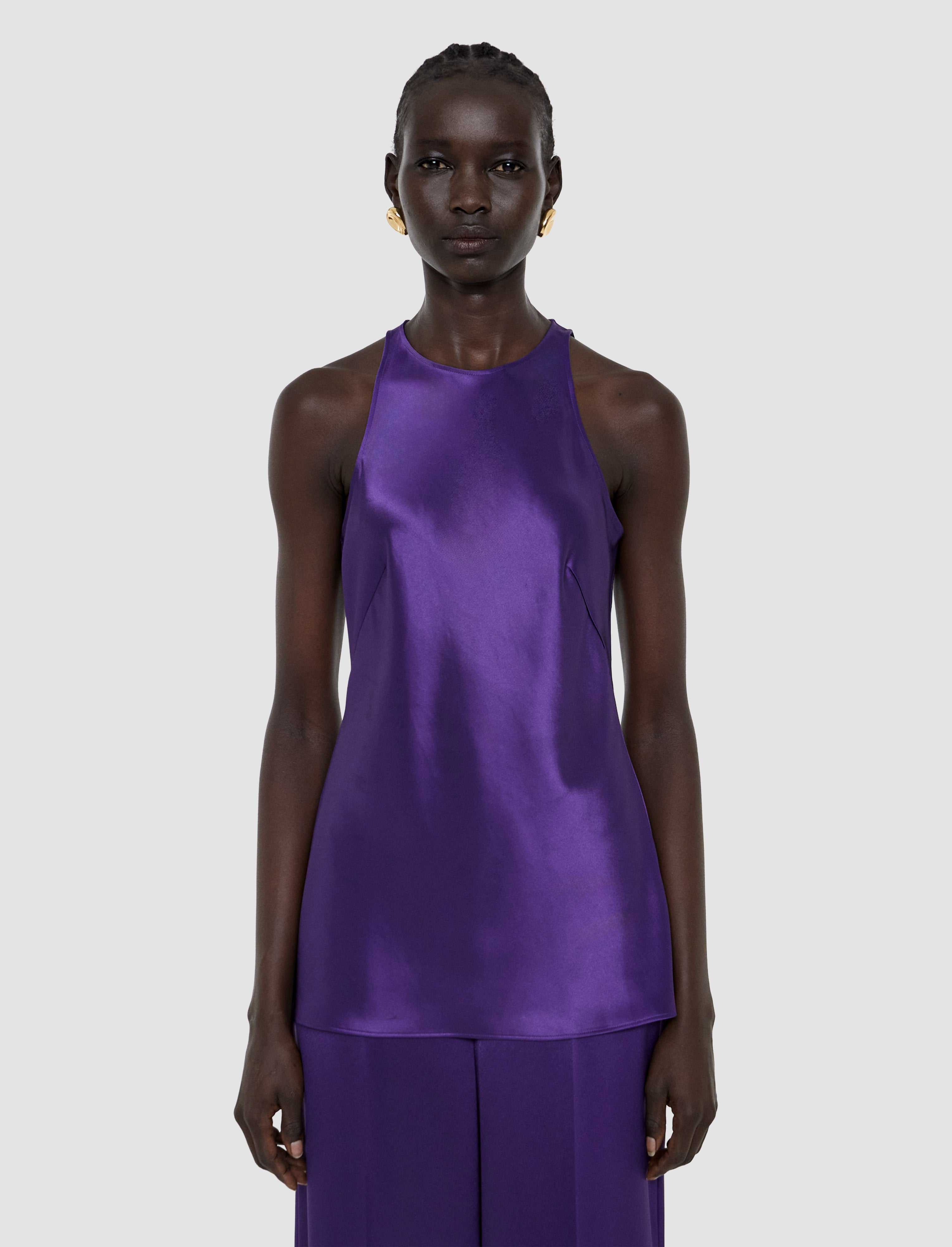 mame 完売 美品 Silk Linen Knit Tops - purple Zelda Royal Purple Top – MODChic Couture LLC