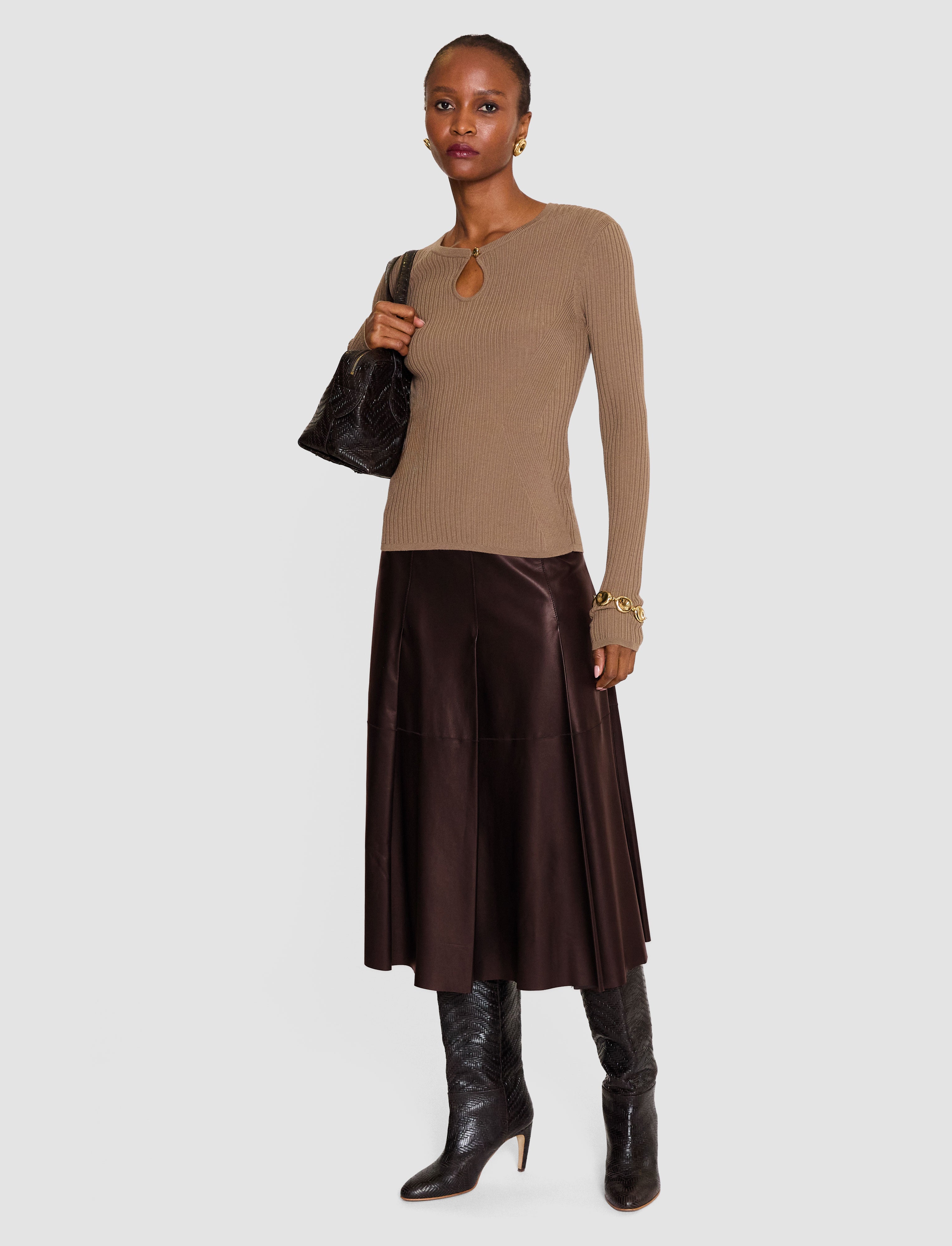 brown-riya-soft-nappa-skirt-JOSEPH