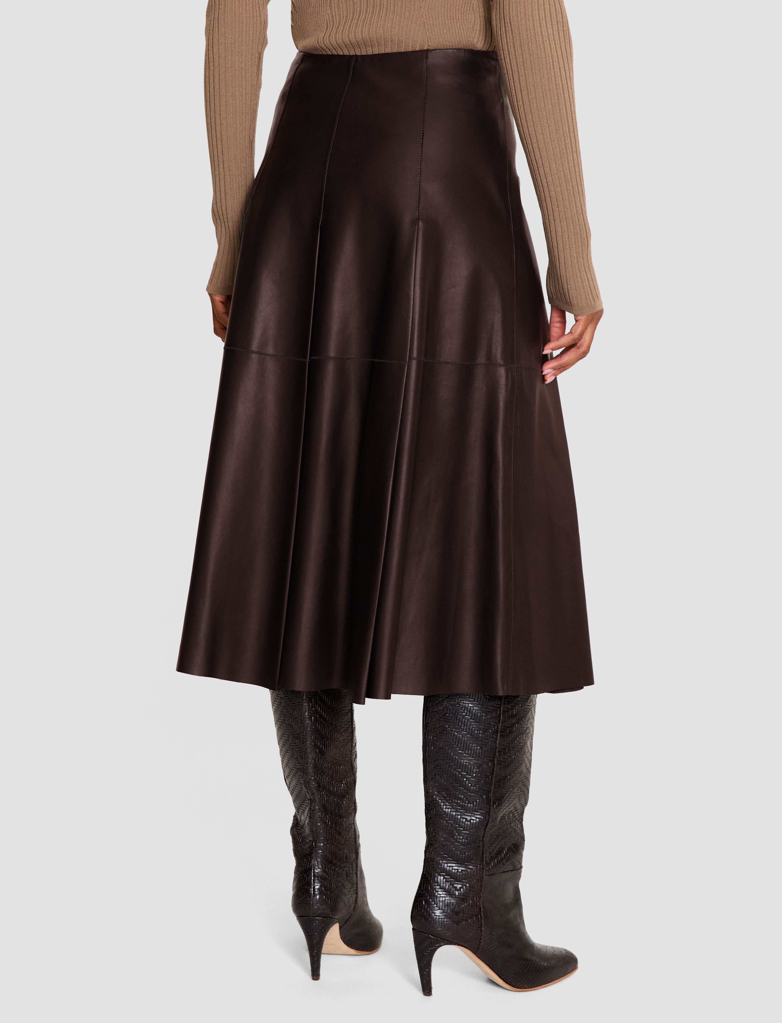 brown-riya-soft-nappa-skirt-JOSEPH
