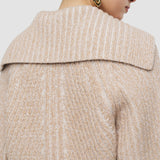 Beige Robby Mouliné Merino Knit Jumper - Joseph