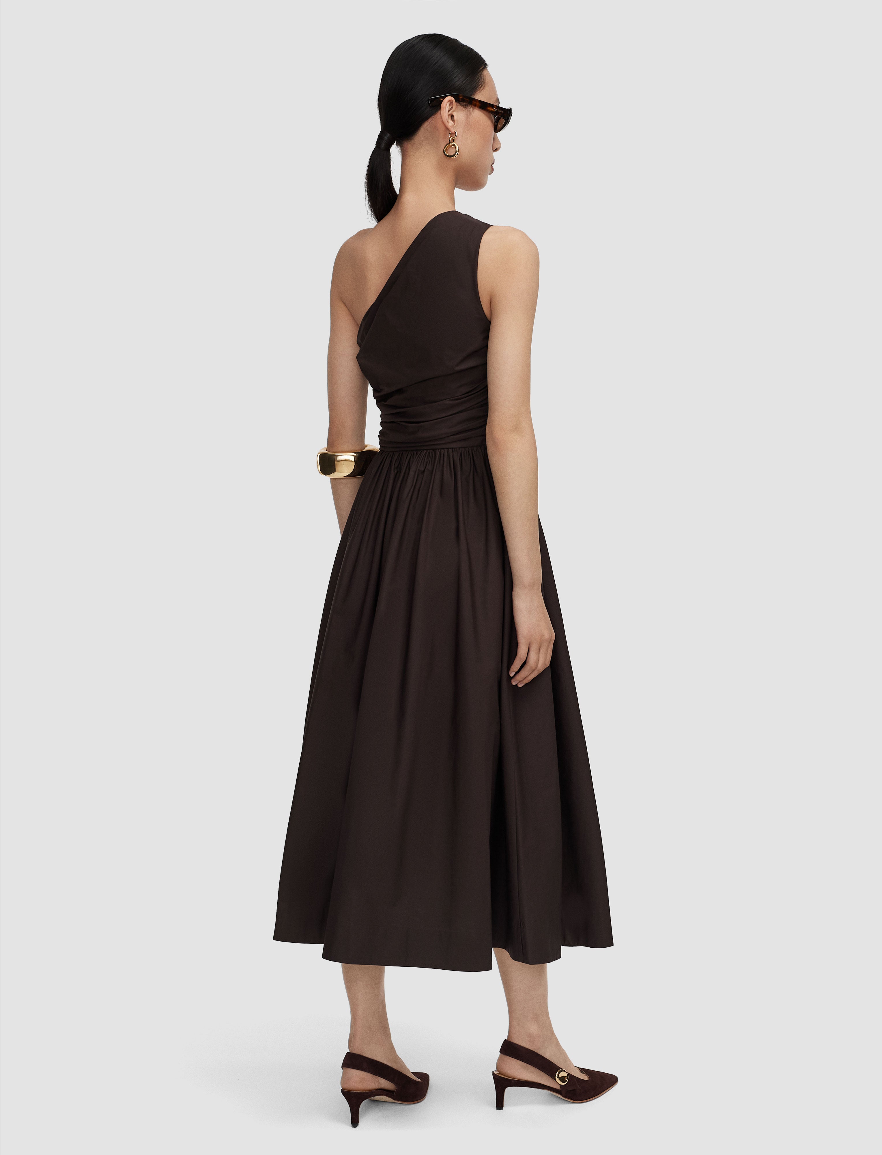 brown-ros-cotton-poplin-dress-JOSEPH