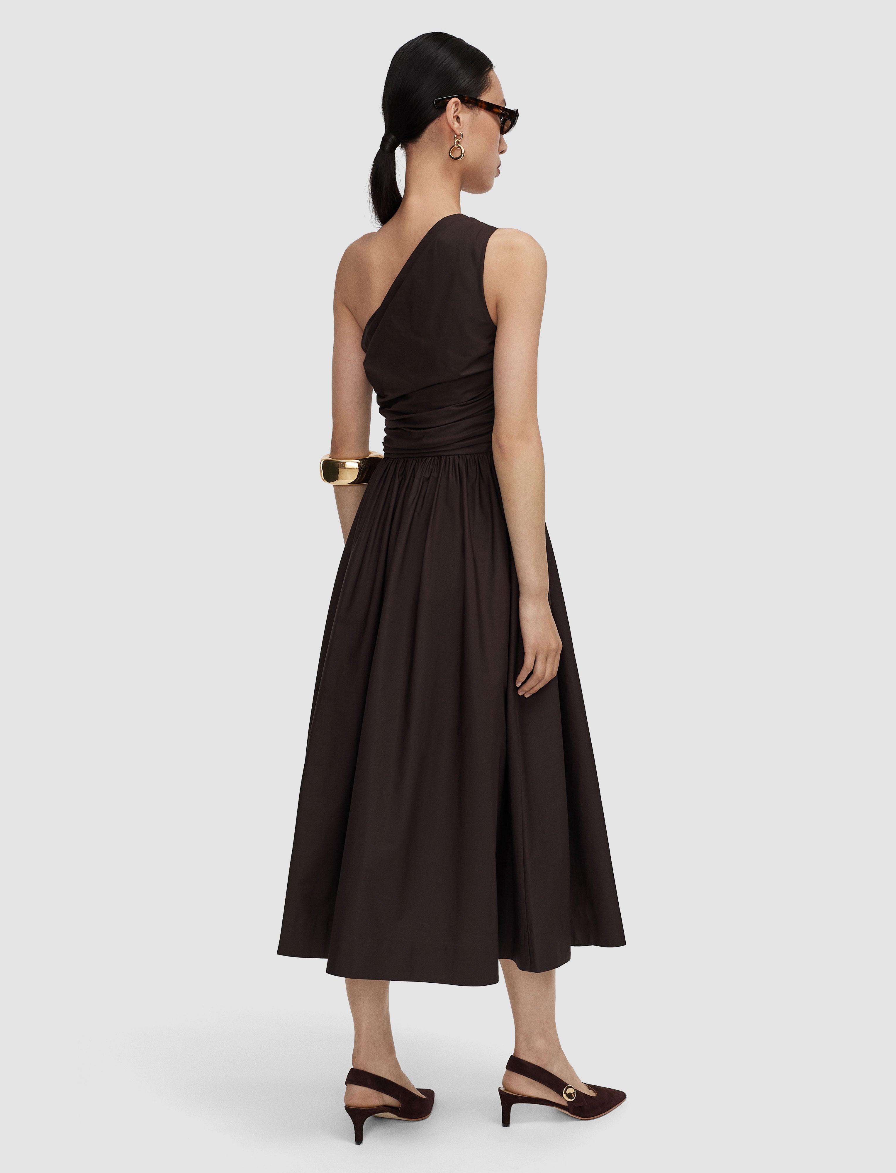 brown-ros-cotton-poplin-dress-JOSEPH