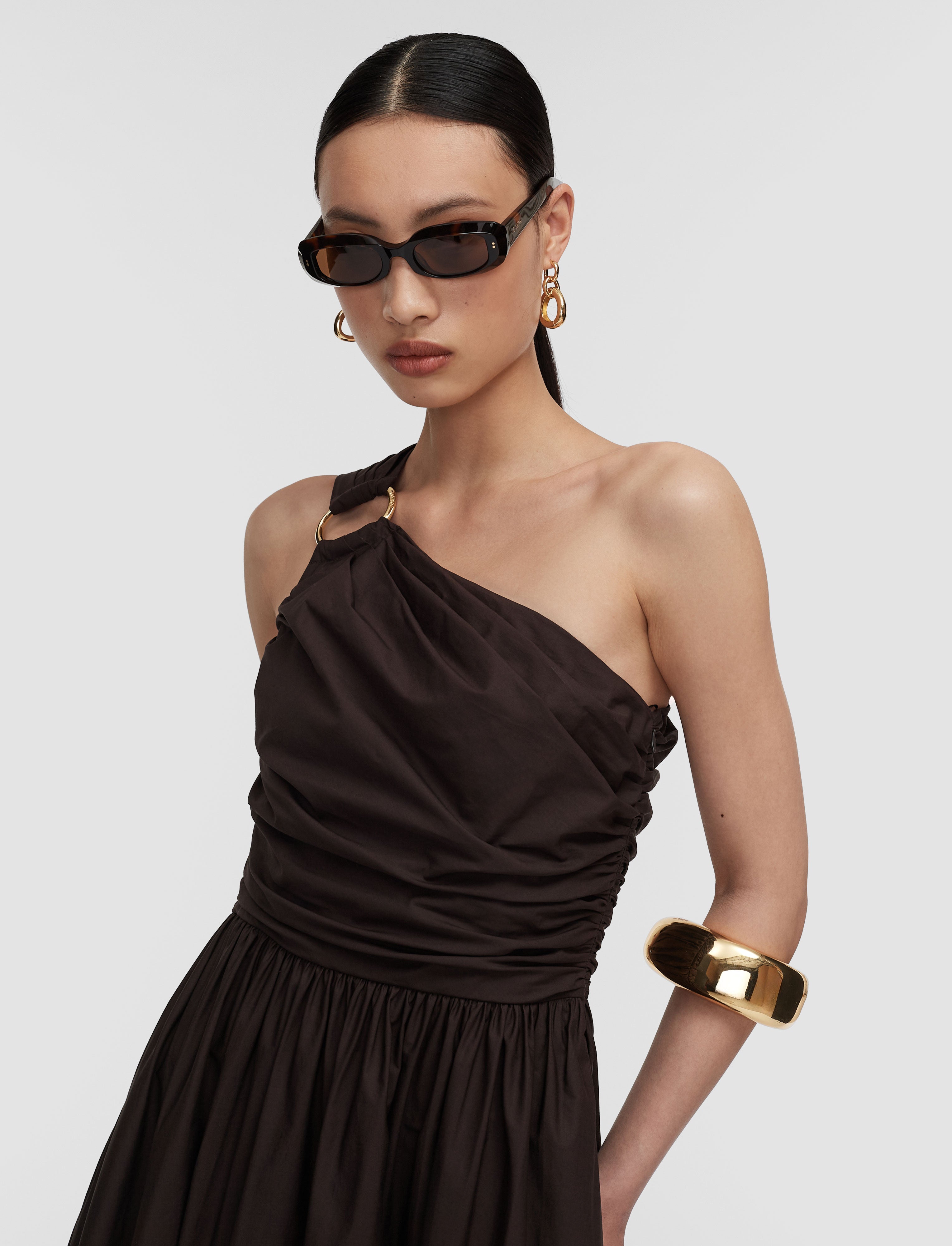 brown-ros-cotton-poplin-dress-JOSEPH