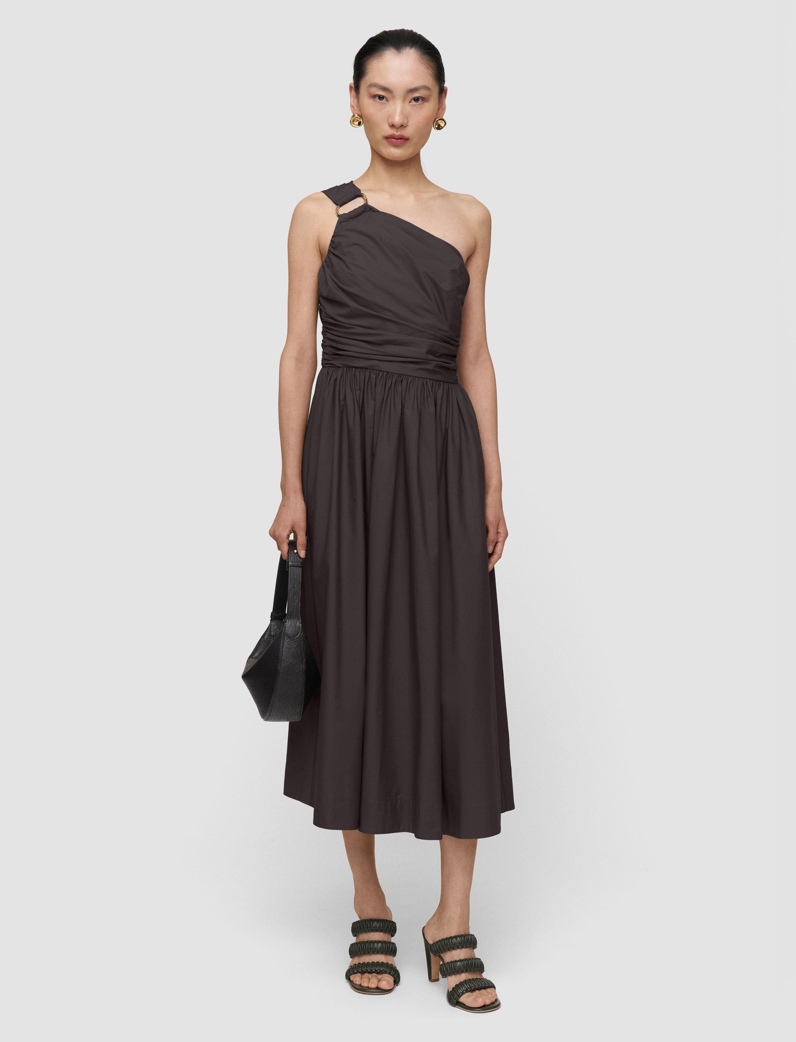 brown-ros-cotton-poplin-dress-JOSEPH