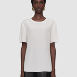 White Rubin Crepe de Soie Silk Blouse - Joseph