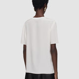 White Rubin Crepe de Soie Silk Blouse - Joseph