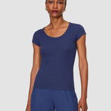 Blue Saba Cotton Rib Top - Joseph
