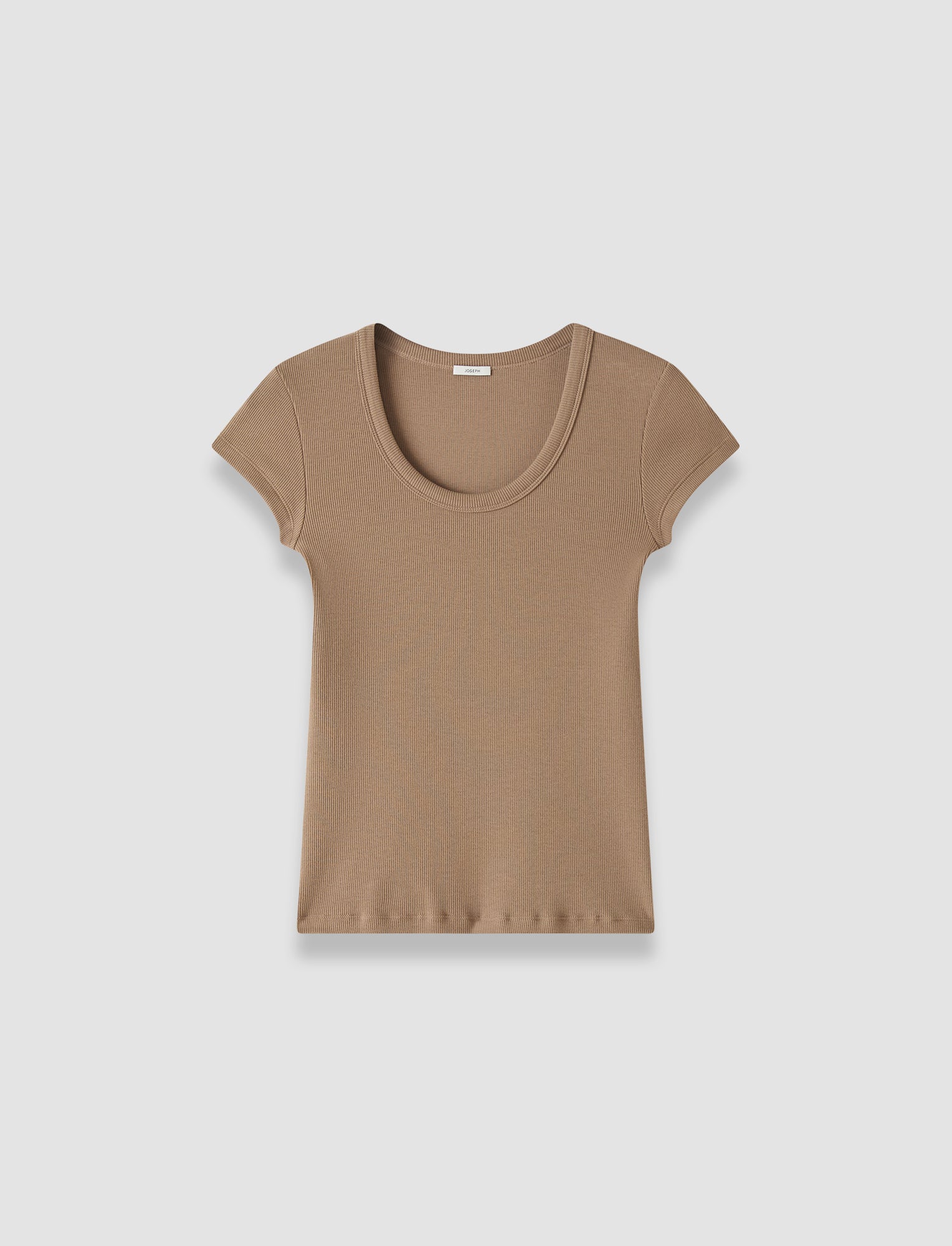 茶色-saba-cotton-rib-トップ-JOSEPH