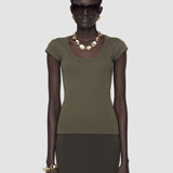 Saba Cotton Rib トップ 