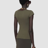 Saba Cotton Rib トップ 