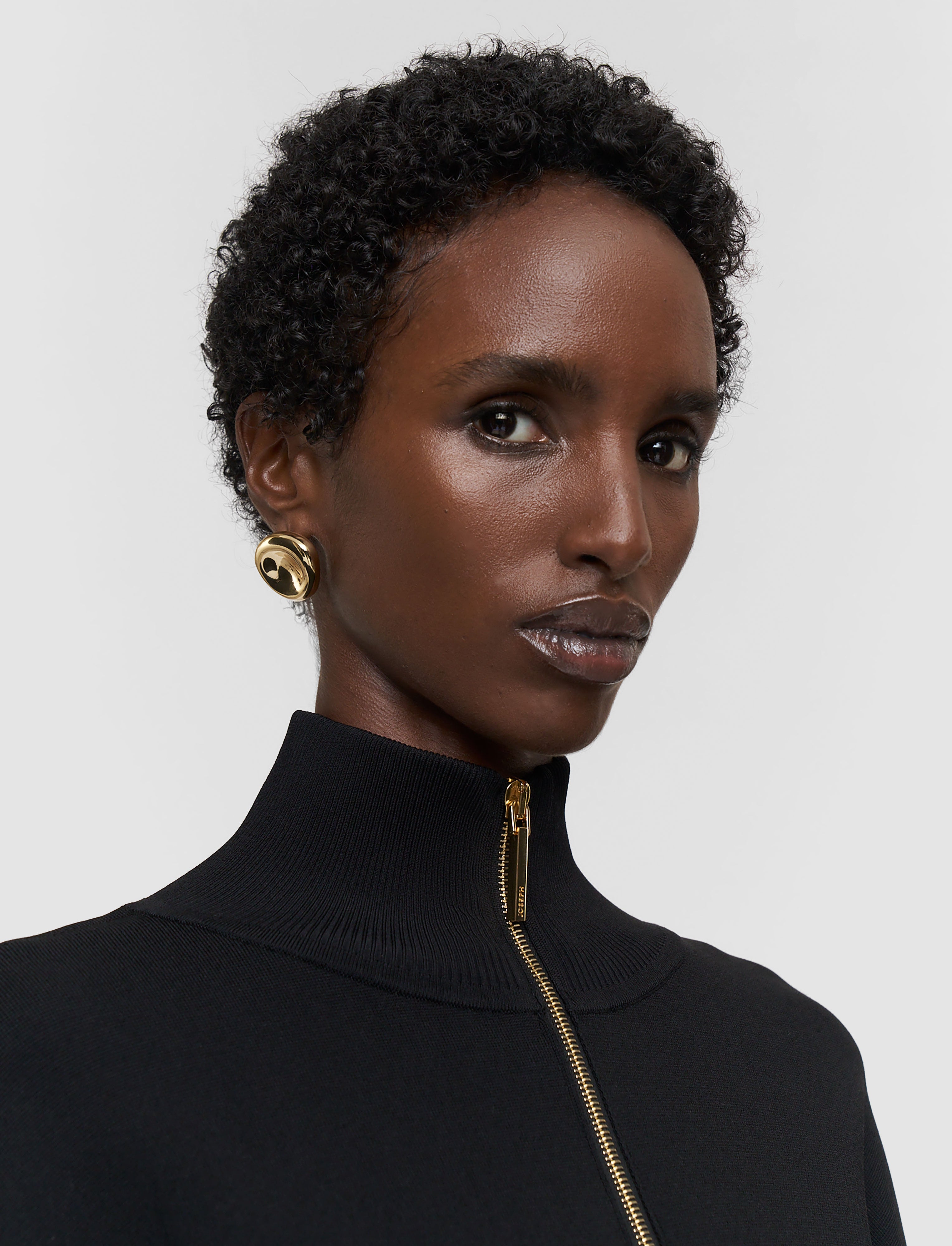 Sable Milano Knit Bomber Jacket in Black | JOSEPH US