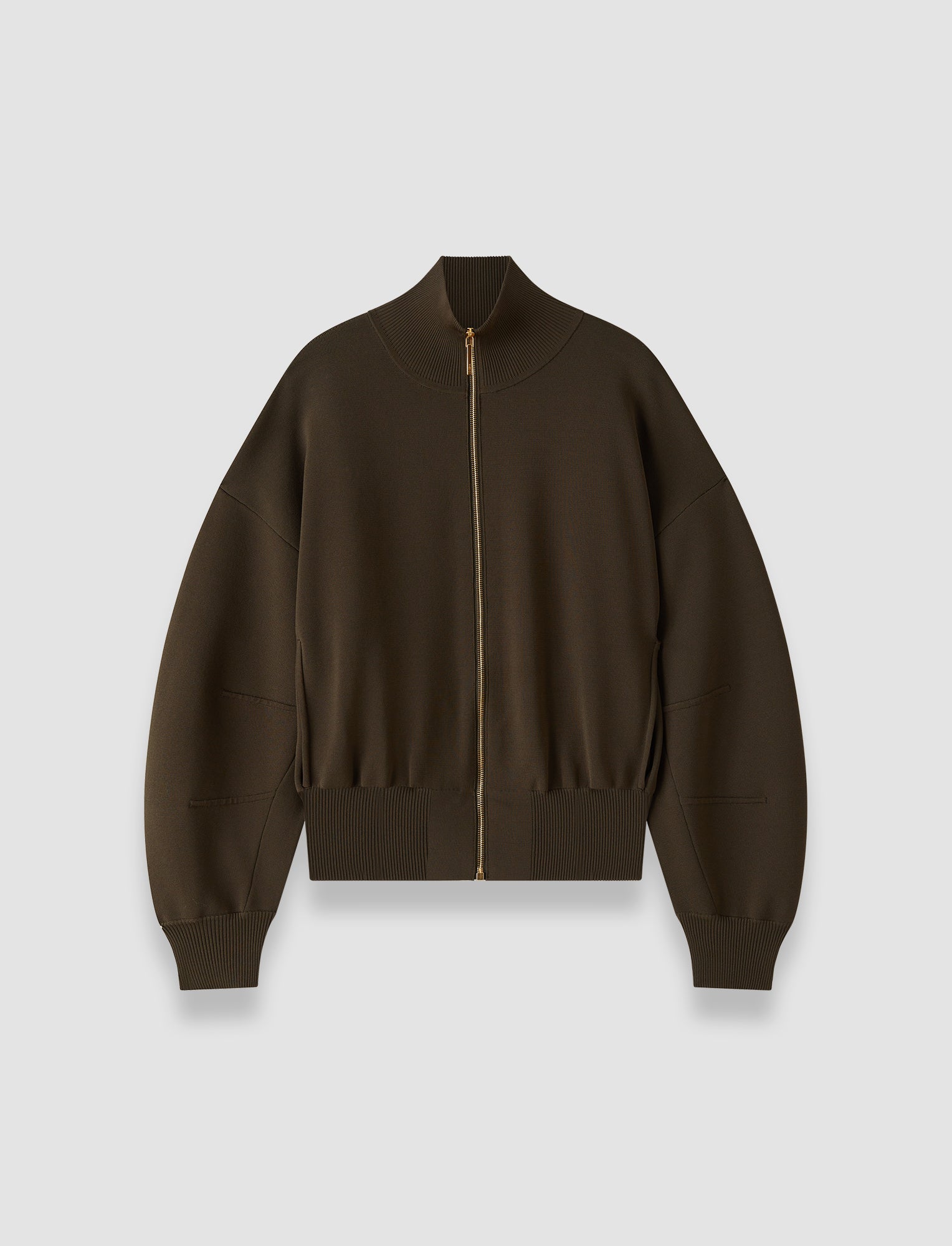 green-sable-milano-knit-bomber-jacket-JOSEPH