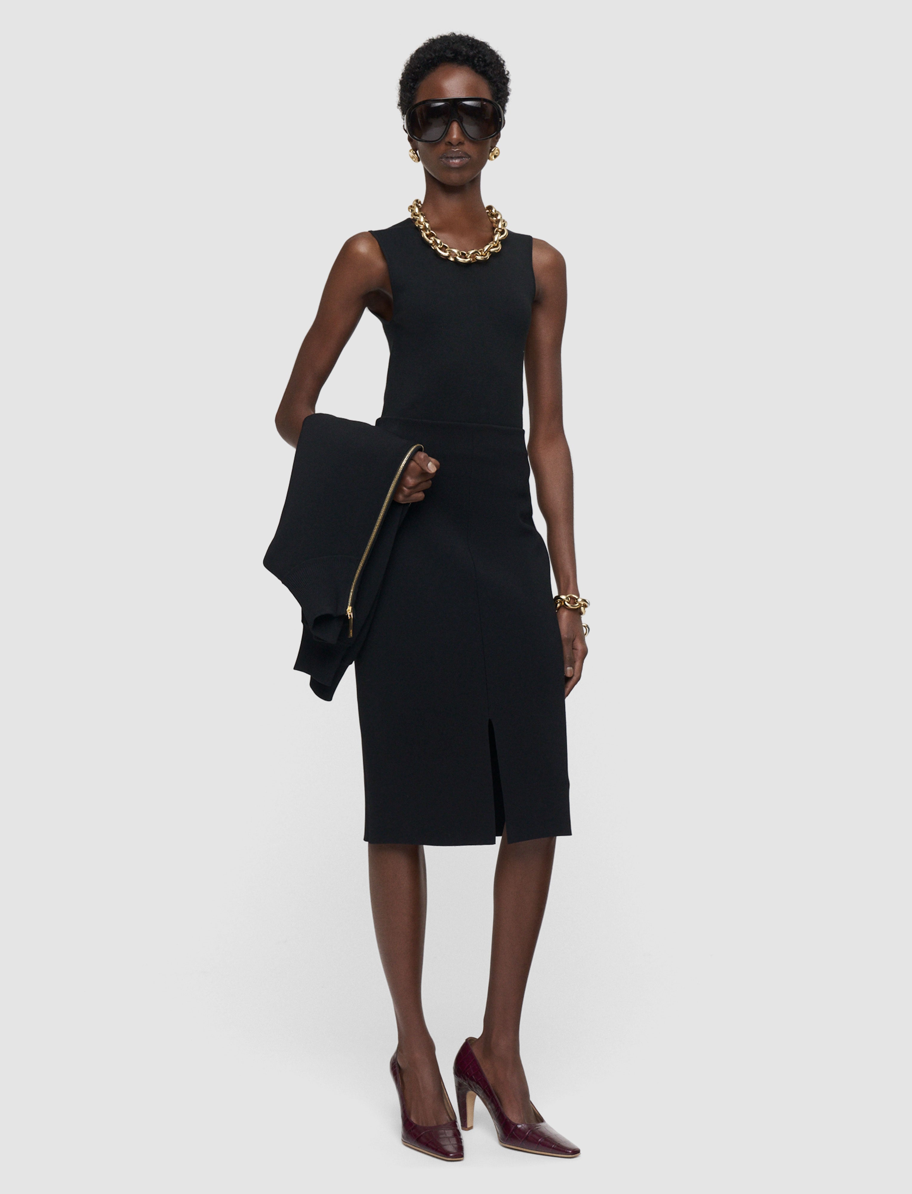 noir-jupe-safir-en-maille-compact-milano-JOSEPH