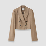 Brown Sami Cady Twill Jacket - Joseph