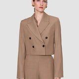 Brown Sami Cady Twill Jacket - Joseph
