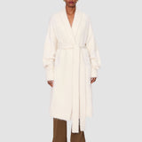 White Sammy Brushed Alpaca Striped Cardigan - Joseph