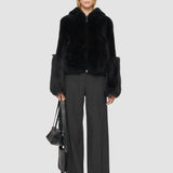 Grey Sarah Shearling Jacket - Joseph