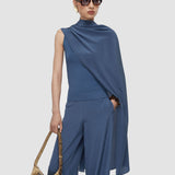 Blue Sarry Crepe de Soie Silk Scarf - Joseph