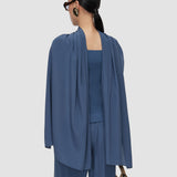 Blue Sarry Crepe de Soie Silk Scarf - Joseph