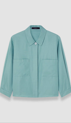 Blue Satie Soft Cotton Silk Shirt - Joseph